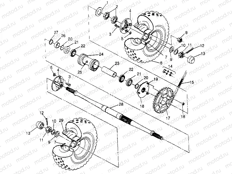 REAR WHEEL DRIVE ASSEMBLY 4x4 300 W948130 (4926762676C005) | REAR WHEEL DRIVE ASSEMBLY 4x4 300 W948130 (4926762676C005)