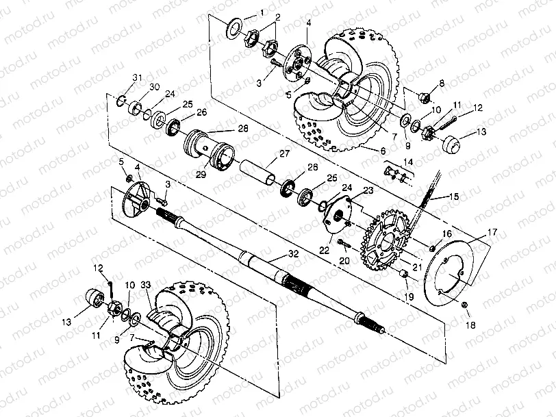 REAR WHEEL DRIVE ASSEMBLY 4x4 300 W958130 (4930183018C006) | REAR WHEEL DRIVE ASSEMBLY 4x4 300 W958130 (4930183018C006)