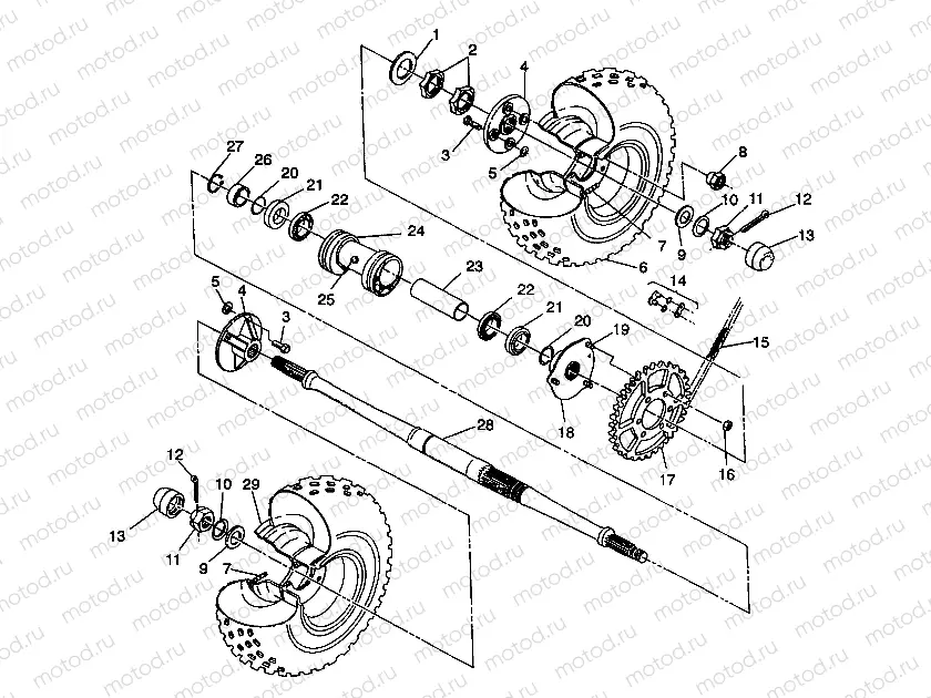 REAR WHEEL DRIVE ASSEMBLY 4X4 350L S938139 (4924342434030A) | REAR WHEEL DRIVE ASSEMBLY 4X4 350L S938139 (4924342434030A)