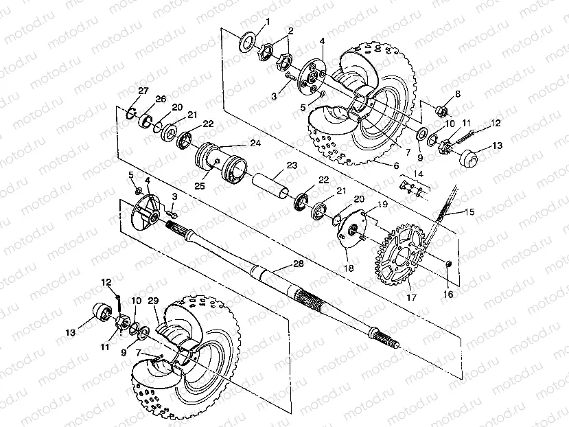 REAR WHEEL DRIVE ASSEMBLY 4X4 350L W938139 (4924052405030A) | REAR WHEEL DRIVE ASSEMBLY 4X4 350L W938139 (4924052405030A)