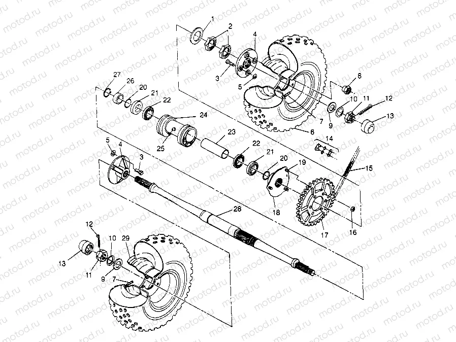 REAR WHEEL DRIVE ASSEMBLY  4X4 400L W948140 (4926772677C005) | REAR WHEEL DRIVE ASSEMBLY  4X4 400L W948140 (4926772677C005)