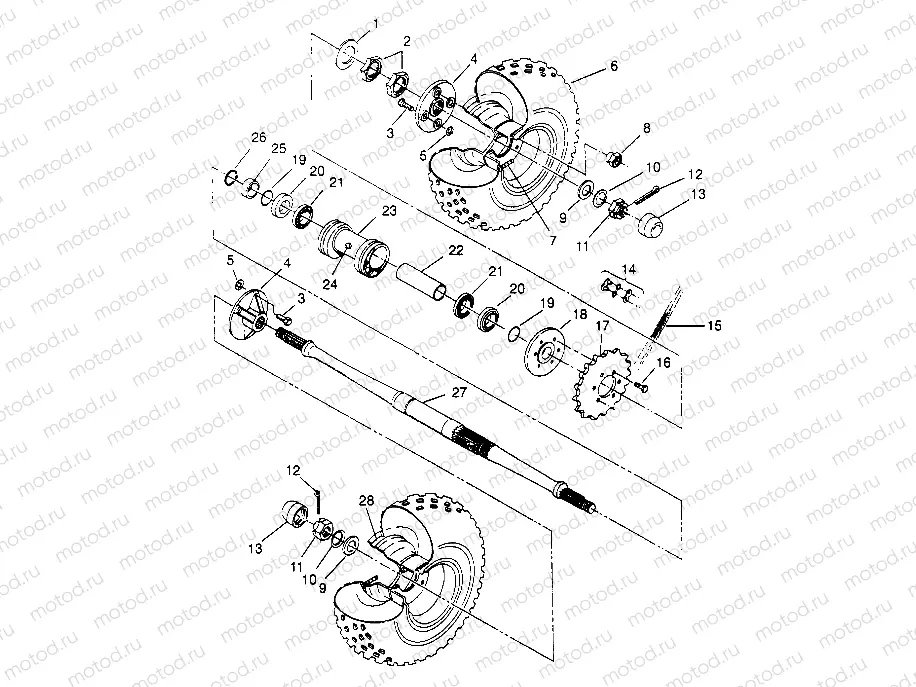 REAR WHEEL DRIVE ASSEMBLY 6x6 300 W948730 (4926792679C010) | REAR WHEEL DRIVE ASSEMBLY 6x6 300 W948730 (4926792679C010)