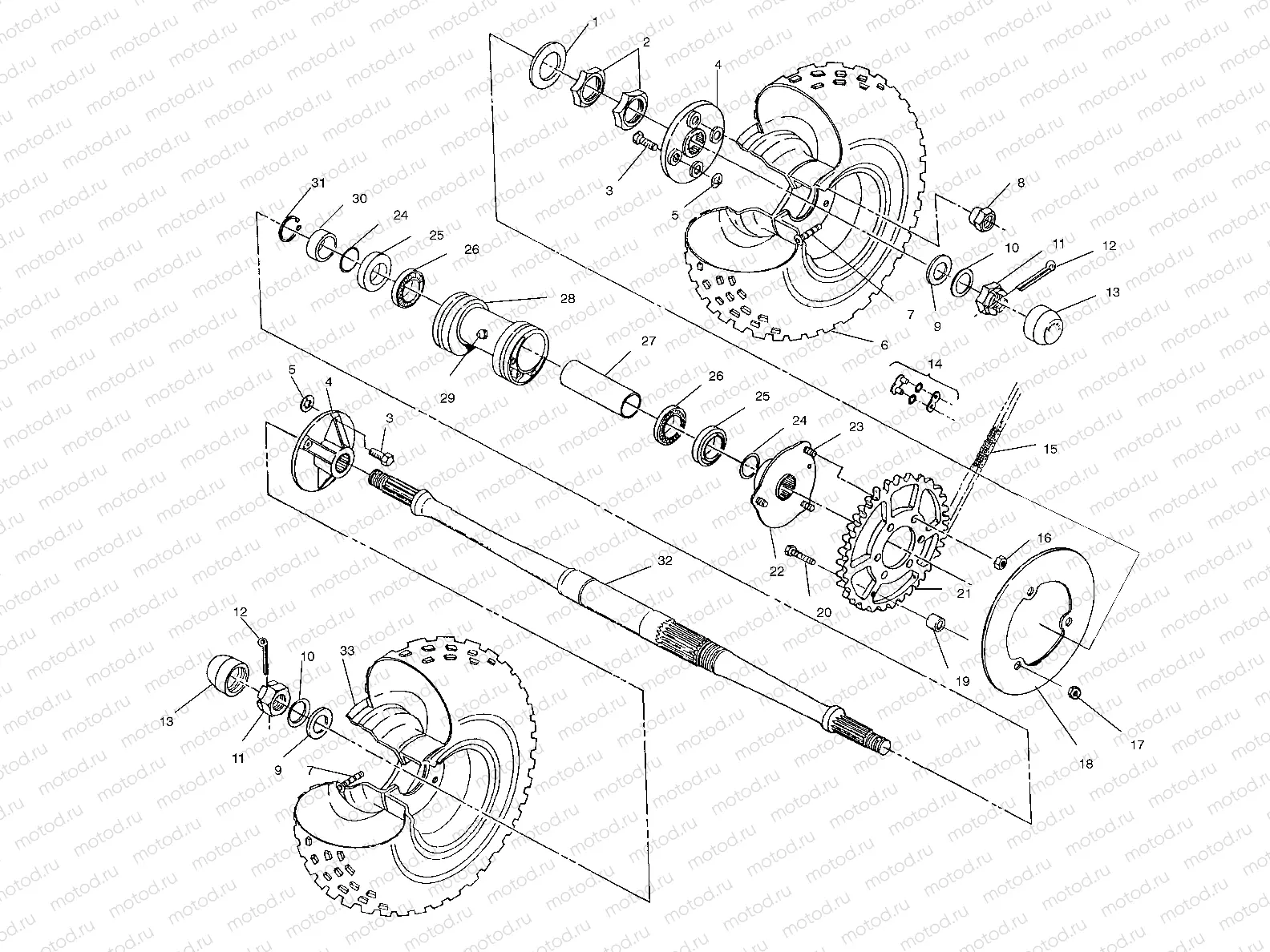 REAR WHEEL DRIVE ASSEMBLY (After Serial #2501800) - W958144 (4926862686c009) | REAR WHEEL DRIVE ASSEMBLY (After Serial #2501800) - W958144 (4926862686c009)