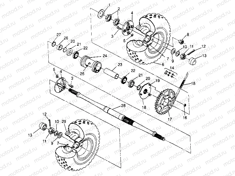 REAR WHEEL DRIVE ASSEMBLY Sportsman 4x4 W948040 (4926842684C005) | REAR WHEEL DRIVE ASSEMBLY Sportsman 4x4 W948040 (4926842684C005)