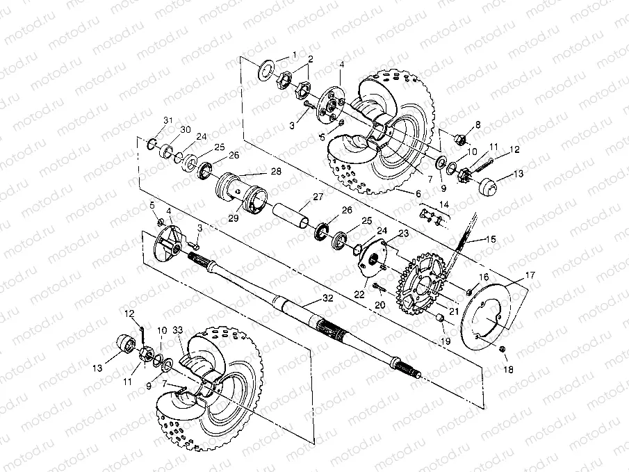 REAR WHEEL DRIVE ASSEMBLY Sportsman 4x4 W958040 (4930403040C006) | REAR WHEEL DRIVE ASSEMBLY Sportsman 4x4 W958040 (4930403040C006)