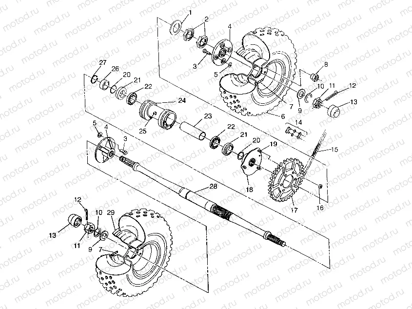 REAR WHEEL DRIVE ASSEMBLY SWEDISH 4x4 400L S948140 (4926912691C006) | REAR WHEEL DRIVE ASSEMBLY SWEDISH 4x4 400L S948140 (4926912691C006)