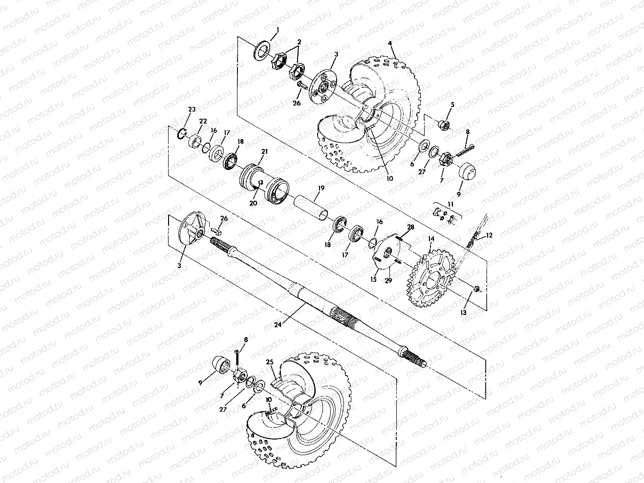 REAR WHEEL DRIVE ASSEMBLY Trail Blazer / W927221 (4922852285017A) | REAR WHEEL DRIVE ASSEMBLY Trail Blazer / W927221 (4922852285017A)