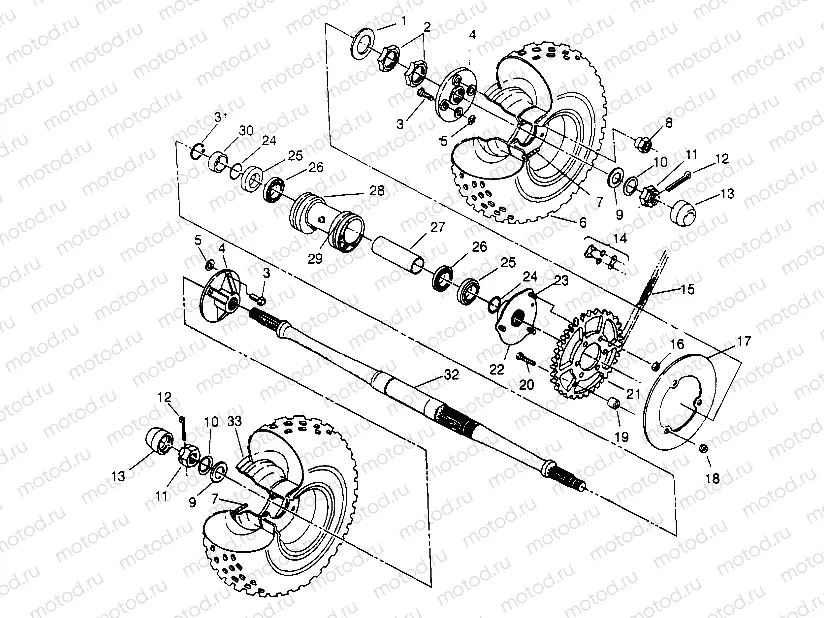 REAR WHEEL DRIVE ASSEMBLY Trail Boss W958527 (4930323032C002) | REAR WHEEL DRIVE ASSEMBLY Trail Boss W958527 (4930323032C002)
