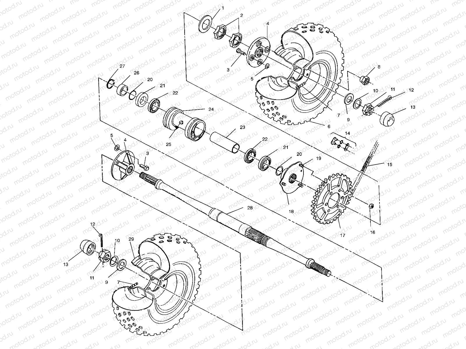 REAR WHEEL DRIVE ASSEMBLY - W937527 (4924022402c001) | REAR WHEEL DRIVE ASSEMBLY - W937527 (4924022402c001)