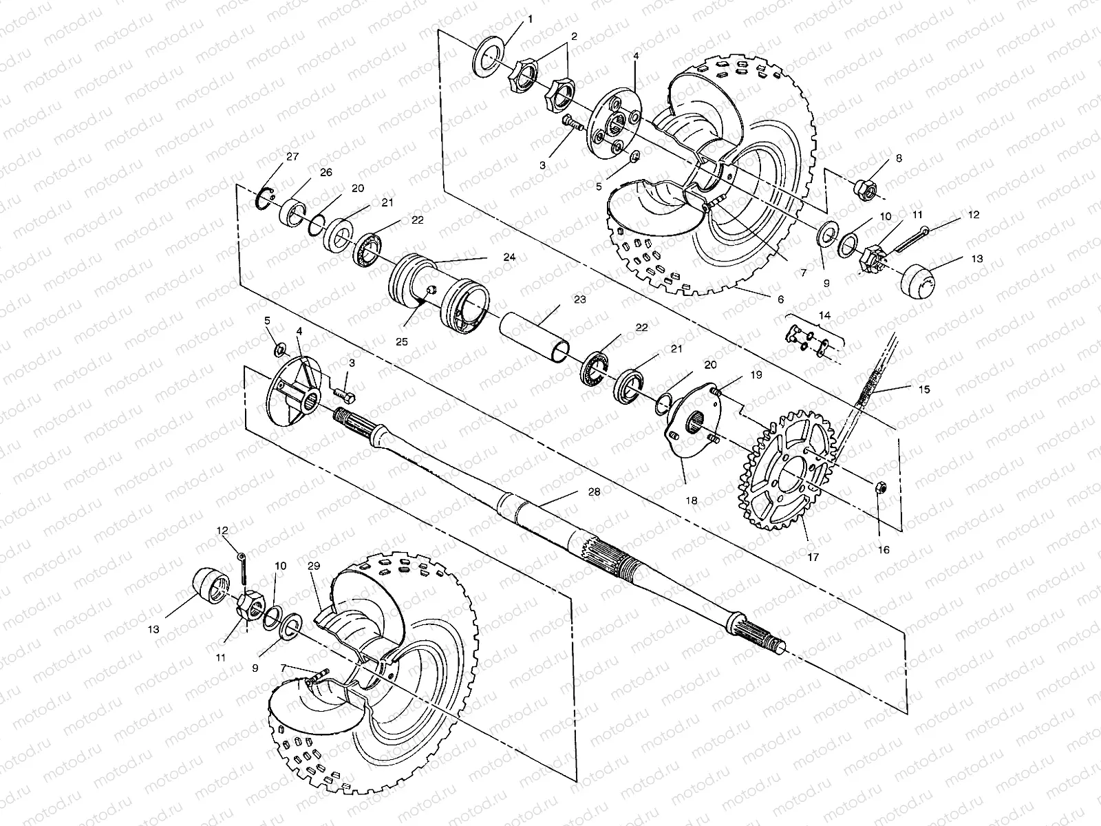 REAR WHEEL DRIVE ASSEMBLY - W958144 (4926862686c008) | REAR WHEEL DRIVE ASSEMBLY - W958144 (4926862686c008)