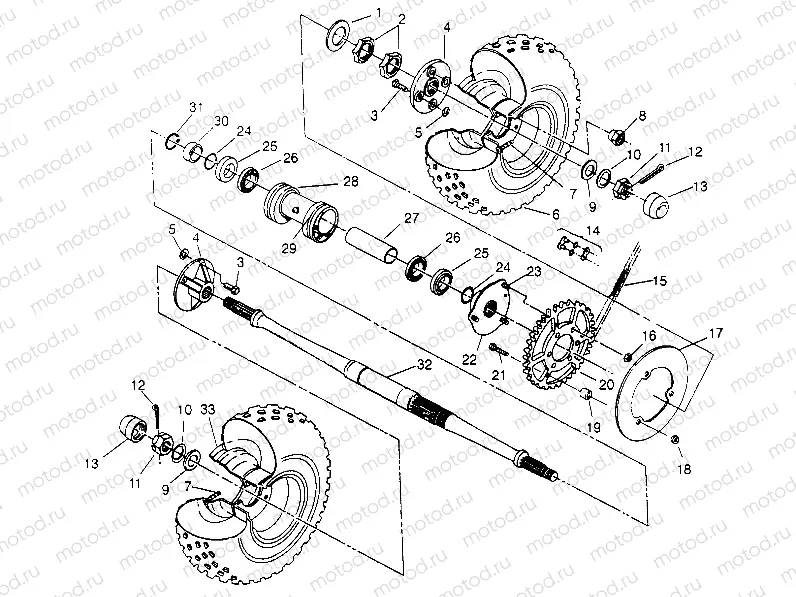 REAR WHEEL DRIVE ASSEMBLY XPLORER 4X4 W959140 (4930223022C008) | REAR WHEEL DRIVE ASSEMBLY XPLORER 4X4 W959140 (4930223022C008)