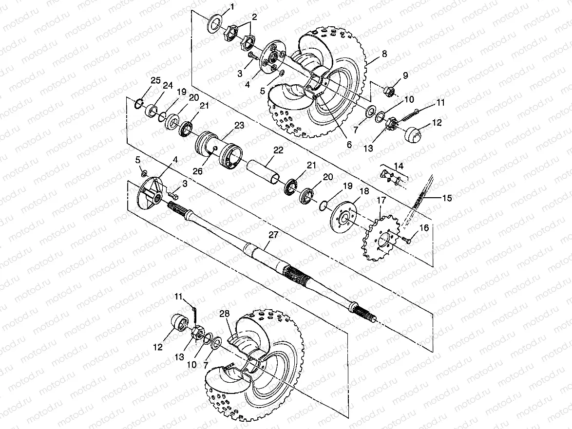 REAR WHEEL DRIVE BIG BOSS 6X6 400L W97AE38A (4940814081C012) | REAR WHEEL DRIVE BIG BOSS 6X6 400L W97AE38A (4940814081C012)