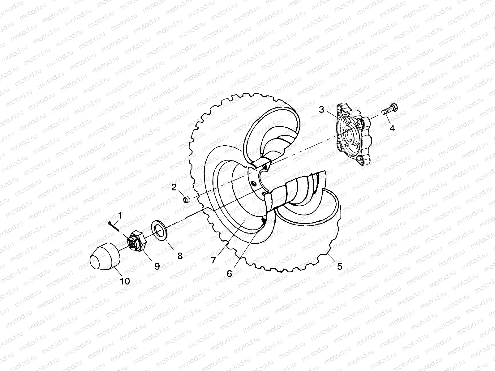 REAR WHEEL DRIVE - C10CD50AA (4977417741C08) | REAR WHEEL DRIVE - C10CD50AA (4977417741C08)