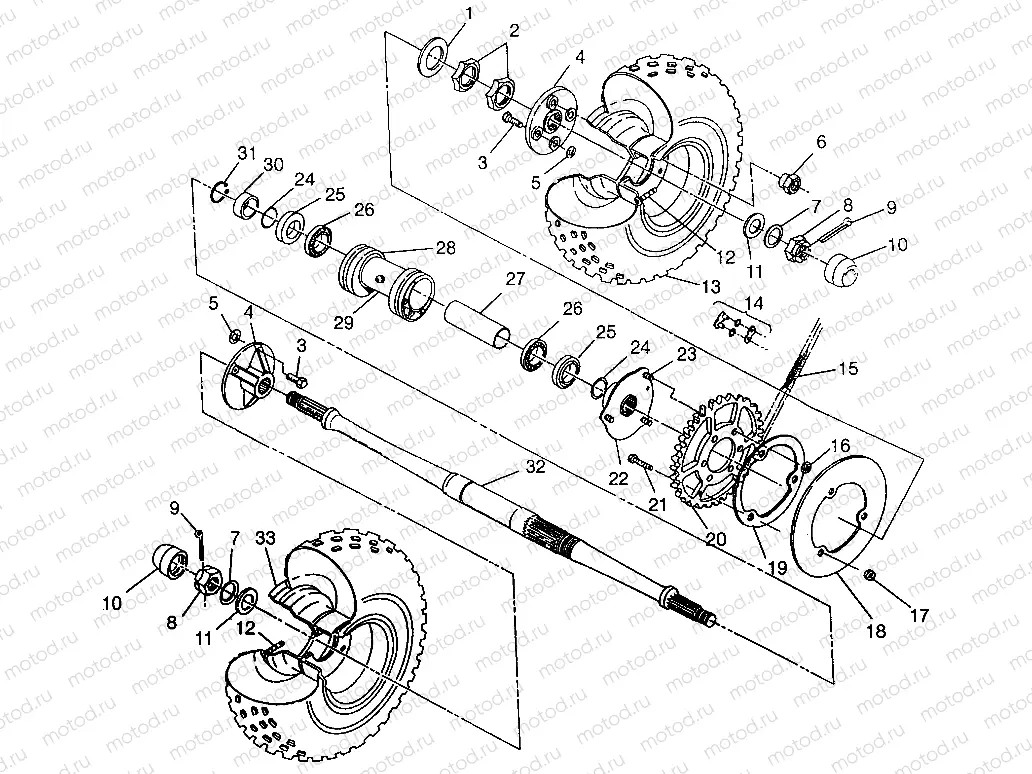 REAR WHEEL DRIVE  Magnum 4x4 W968144 and  Swedish Magnum 4x4 S968144 (4936053605C007) | REAR WHEEL DRIVE  Magnum 4x4 W968144 and  Swedish Magnum 4x4 S968144 (4936053605C007)