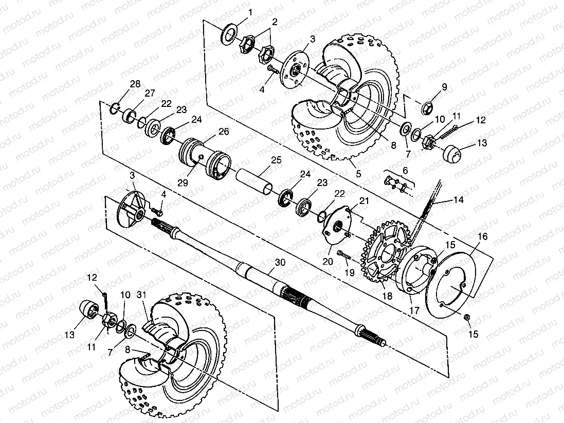 REAR WHEEL DRIVE  Scrambler 500 W97BC50A (4943074307C006) | REAR WHEEL DRIVE  Scrambler 500 W97BC50A (4943074307C006)