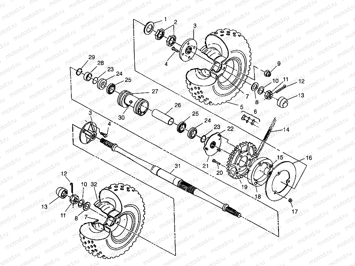 REAR WHEEL DRIVE Scrambler W967840 (4935823582C005) | REAR WHEEL DRIVE Scrambler W967840 (4935823582C005)