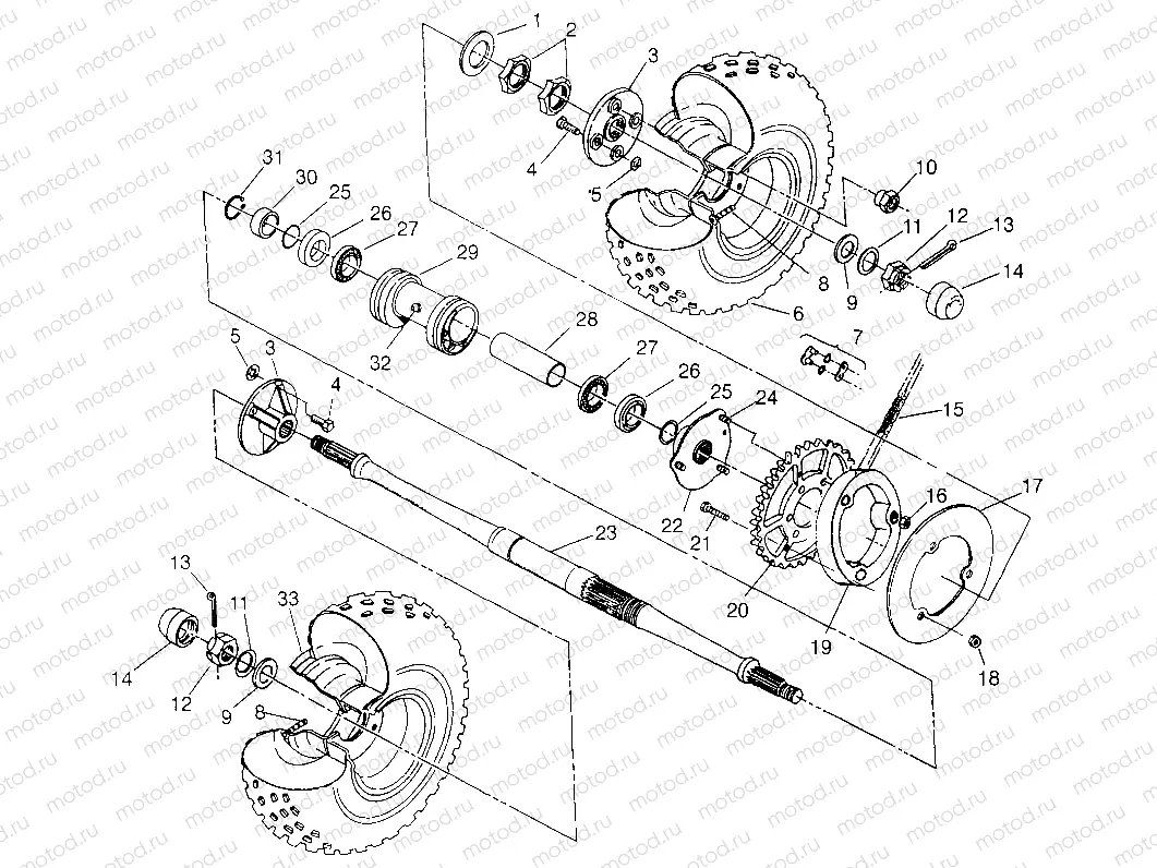 REAR WHEEL DRIVE Sportsman 4x4 W968040 (4935943594C006) | REAR WHEEL DRIVE Sportsman 4x4 W968040 (4935943594C006)