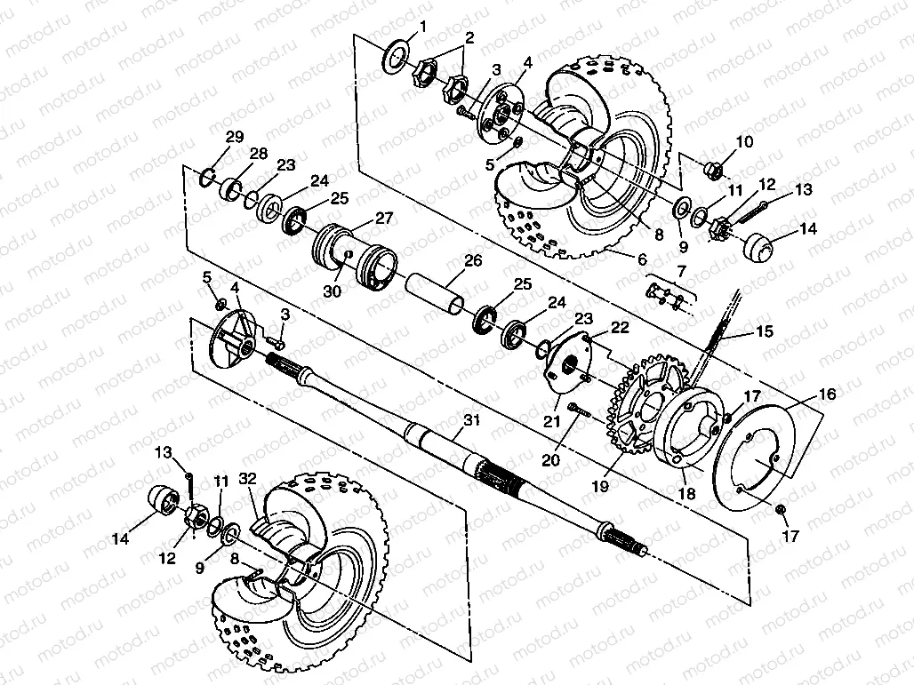 REAR WHEEL DRIVE Trail Blazer W98BA25C (4945464546B014) | REAR WHEEL DRIVE Trail Blazer W98BA25C (4945464546B014)