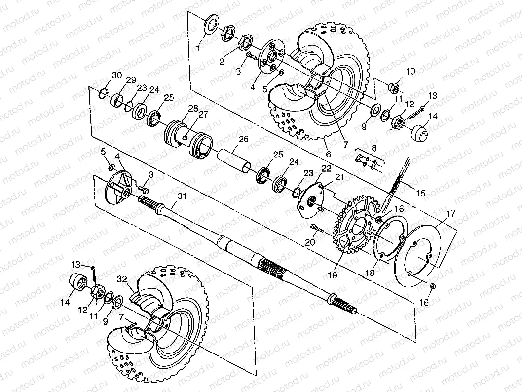 REAR WHEEL DRIVE XPLORER 300 W97CC28C (4939813981C007) | REAR WHEEL DRIVE XPLORER 300 W97CC28C (4939813981C007)