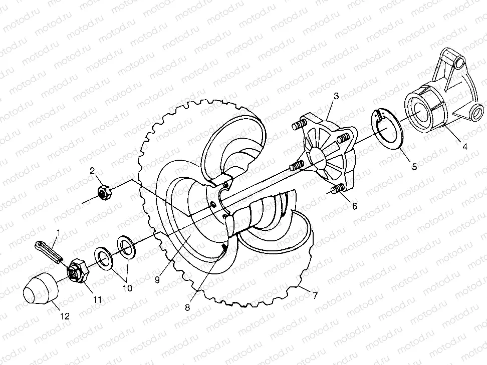 REAR WHEEL DRIVE  XPLORER 500 W97CD50A (4941354135C008) | REAR WHEEL DRIVE  XPLORER 500 W97CD50A (4941354135C008)