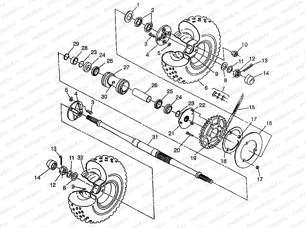 REAR WHEEL DRIVE XPRESS 300 W97CA28C and  XPRESS 400L W97CA38C (4939603960C011) | REAR WHEEL DRIVE XPRESS 300 W97CA28C and  XPRESS 400L W97CA38C (4939603960C011)
