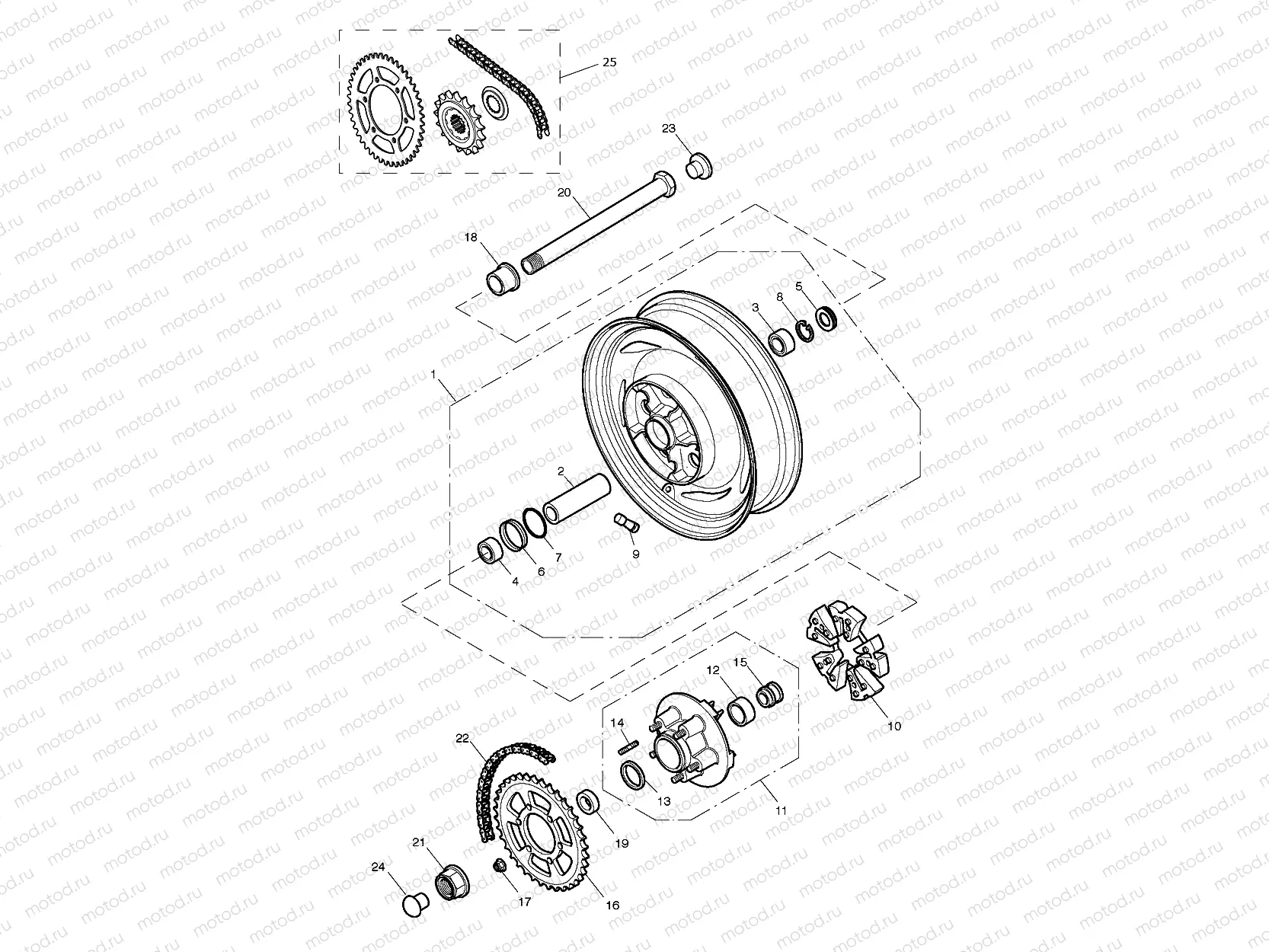 Rear Wheel & Final Drive 281466
