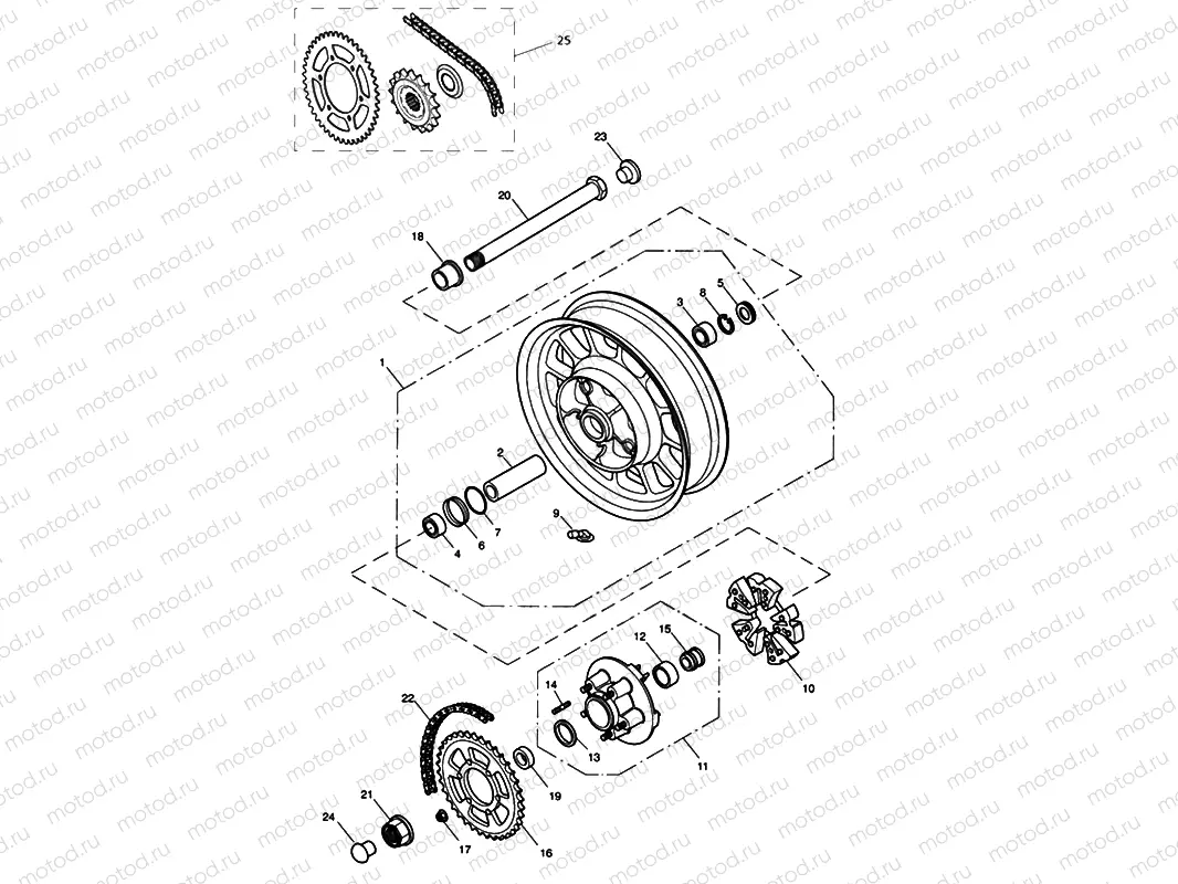 Rear Wheel, Final Drive 468390