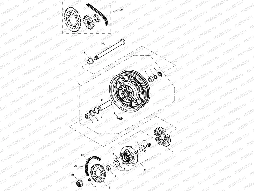 Rear Wheel, Final Drive 468391