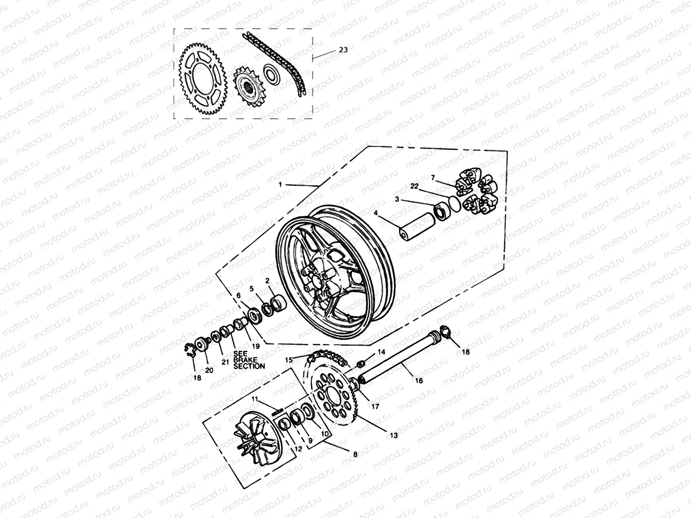 Rear Wheel & Final Drive 750cc