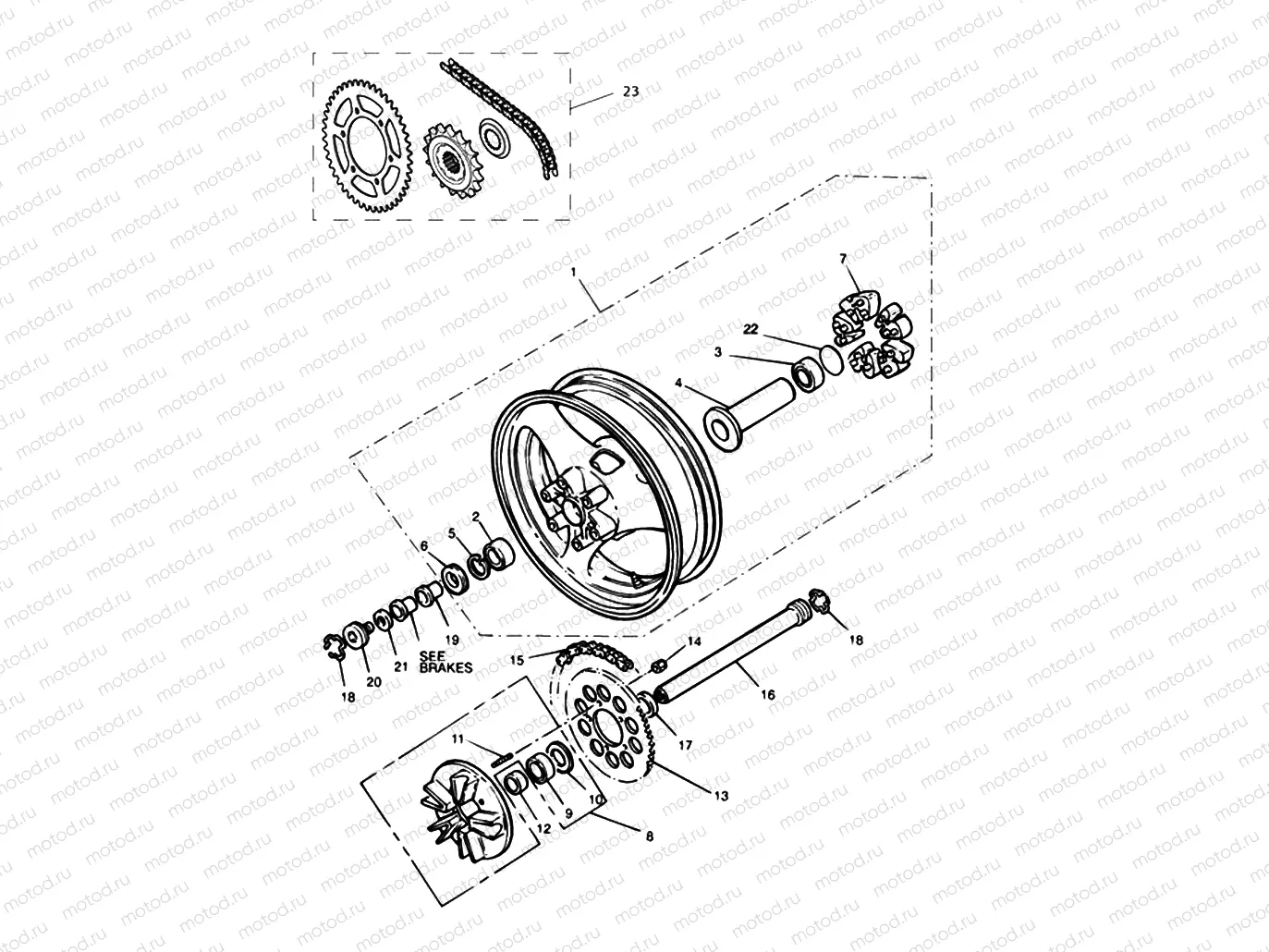 Rear Wheel & Final Drive 900cc