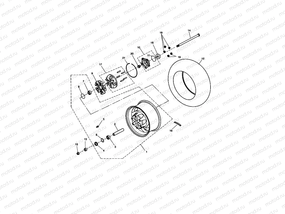 Rear Wheel, Final Drive Rocket X