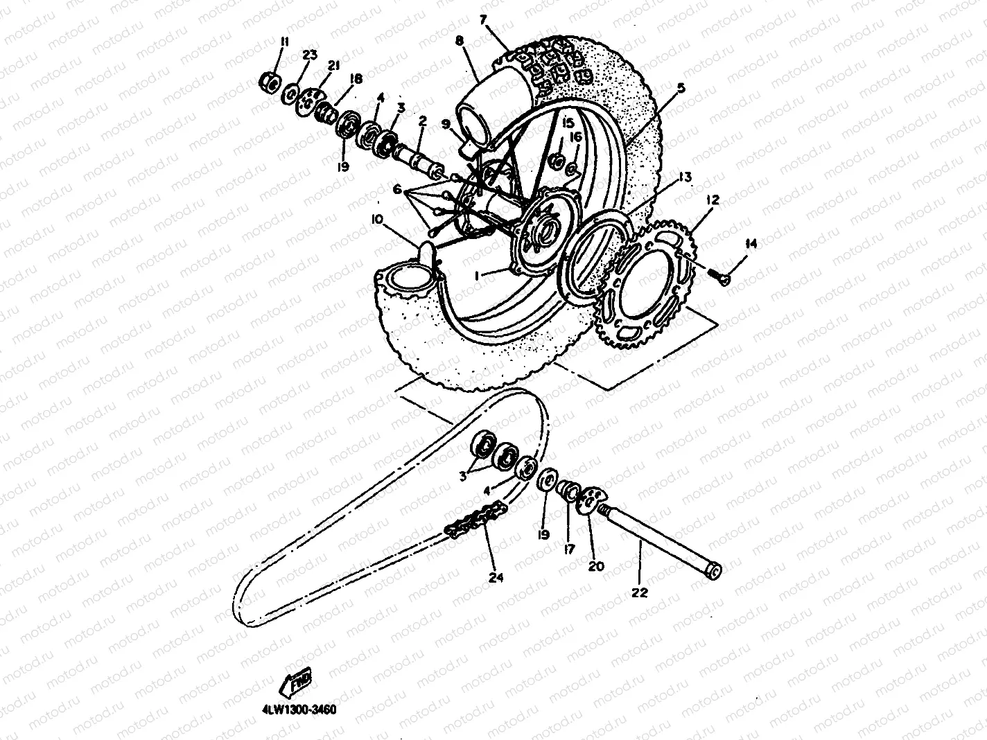 REAR WHEEL FOR EUR(4LW1)