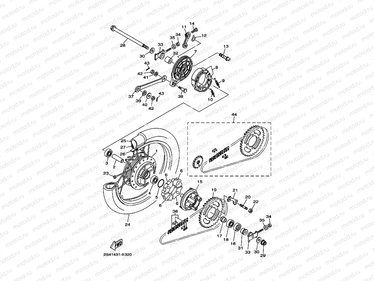 REAR WHEEL FOR SPOKE WHEEL