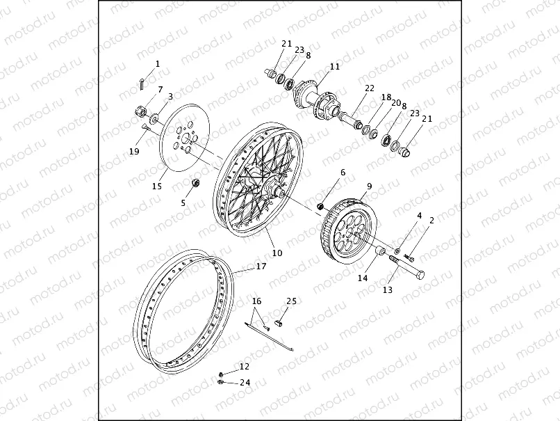 REAR WHEEL - LACED