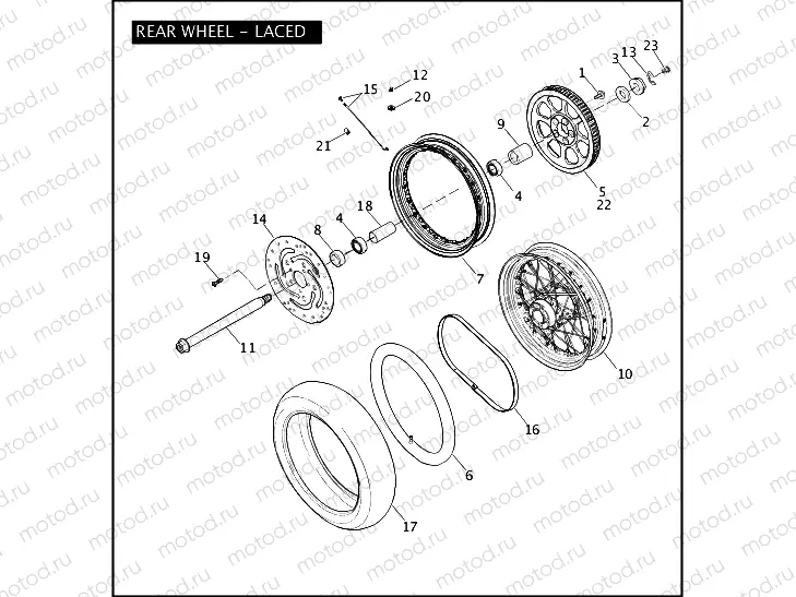 REAR WHEEL - LACED