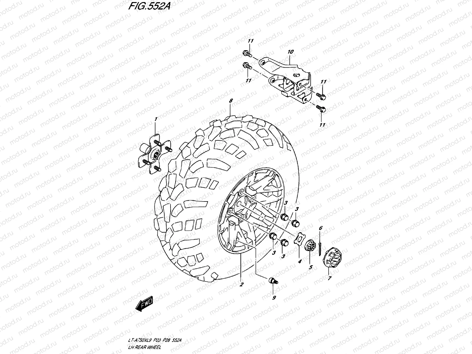 REAR WHEEL LEFT (X/P03)