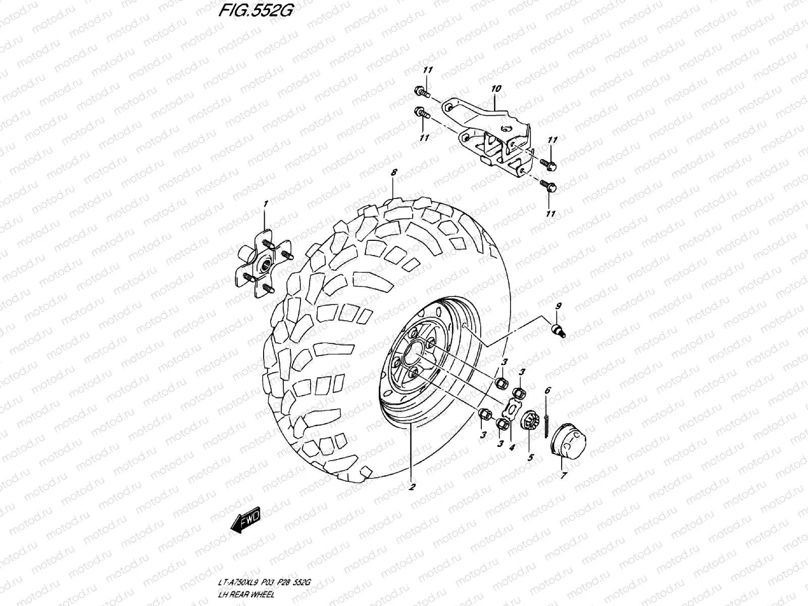 REAR WHEEL LEFT (XPZ/P03)