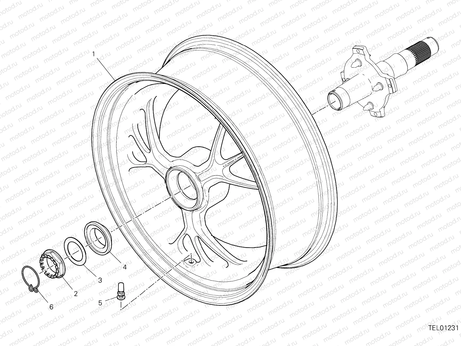REAR WHEEL [MOD:HYM950SP]