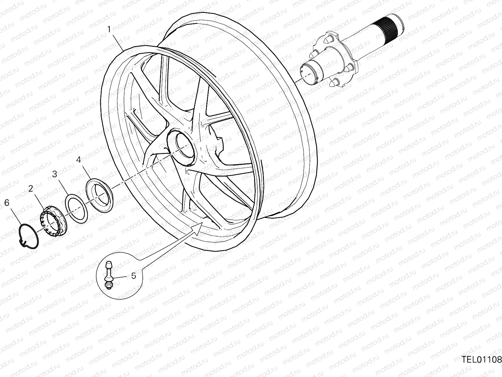 REAR WHEEL [MOD:MS1260SA]