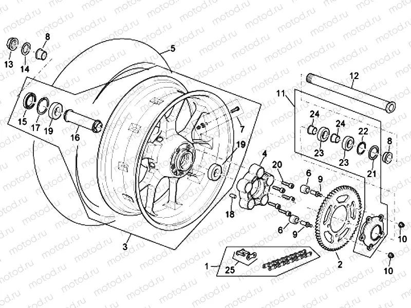 Rear wheel R version