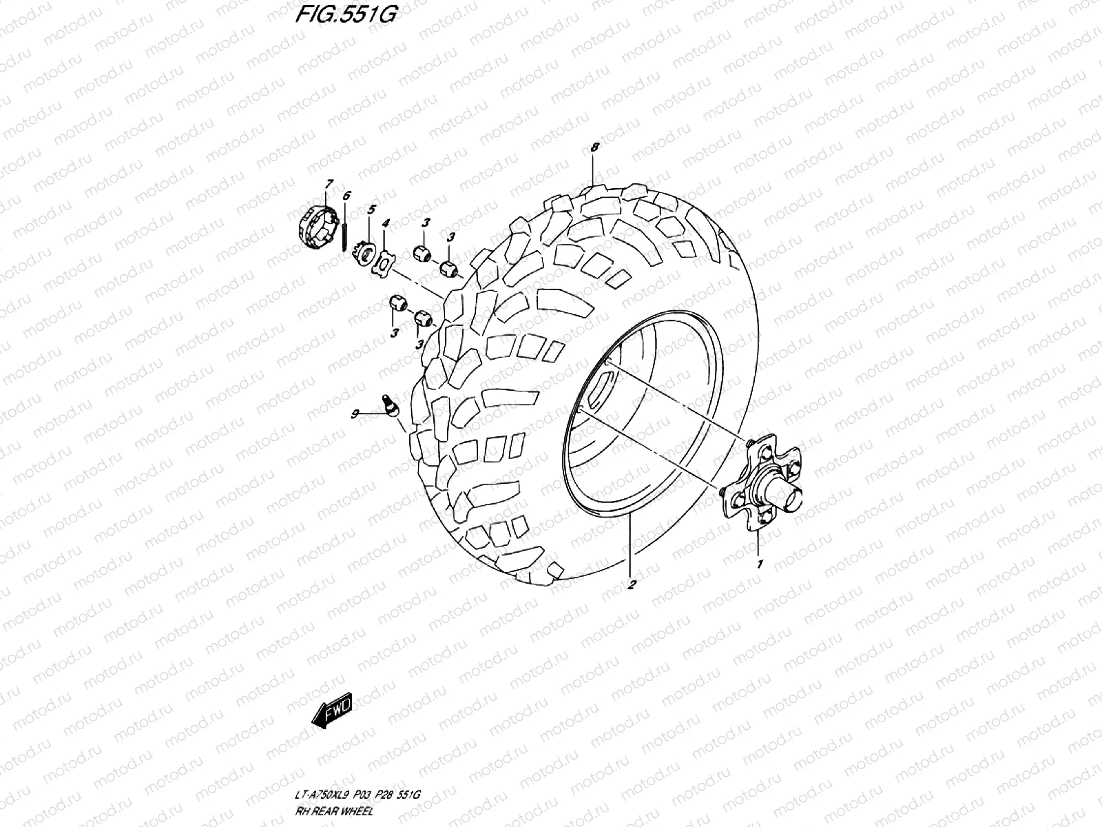 REAR WHEEL RIGHT (XPZ/P03)