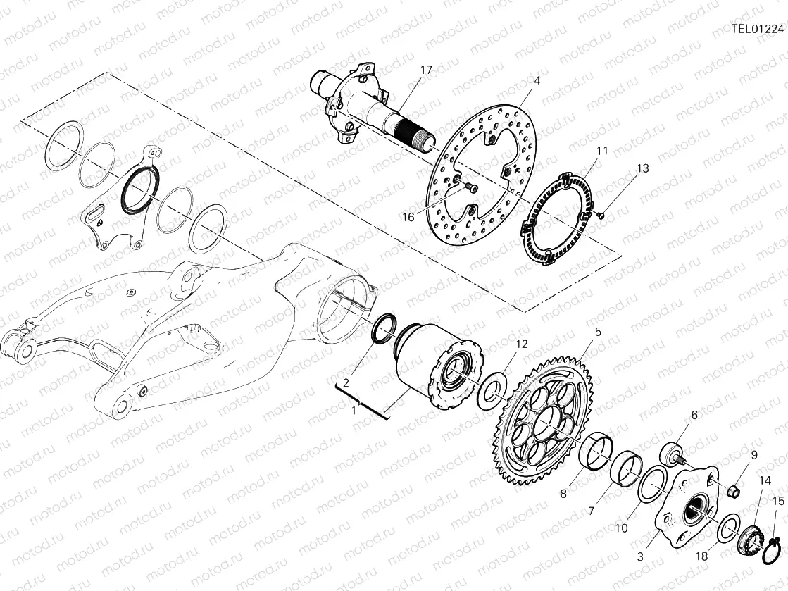 Rear Wheel Spindle