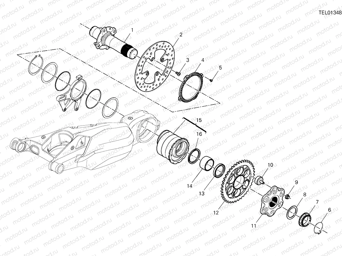Rear Wheel Spindle