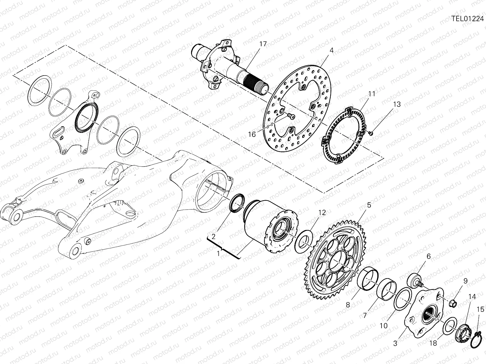 REAR WHEEL SPINDLE