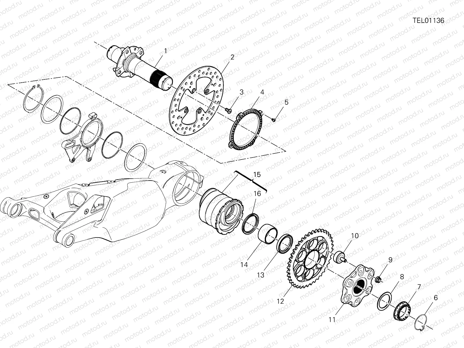 REAR WHEEL SPINDLE [MOD:PANV4]