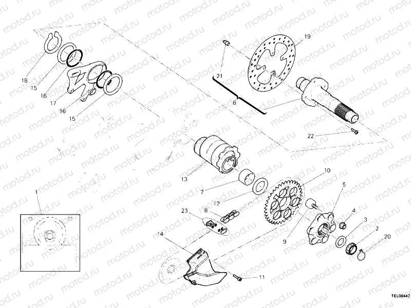 REAR WHEEL SPINDLE » REAR WHEEL