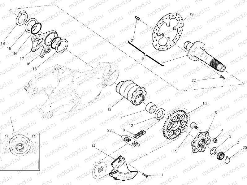 REAR WHEEL SPINDLE » REAR WHEEL