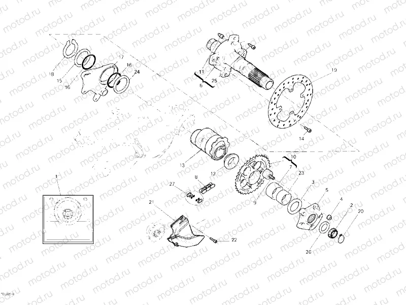 REAR WHEEL SPINDLE » REAR WHEEL