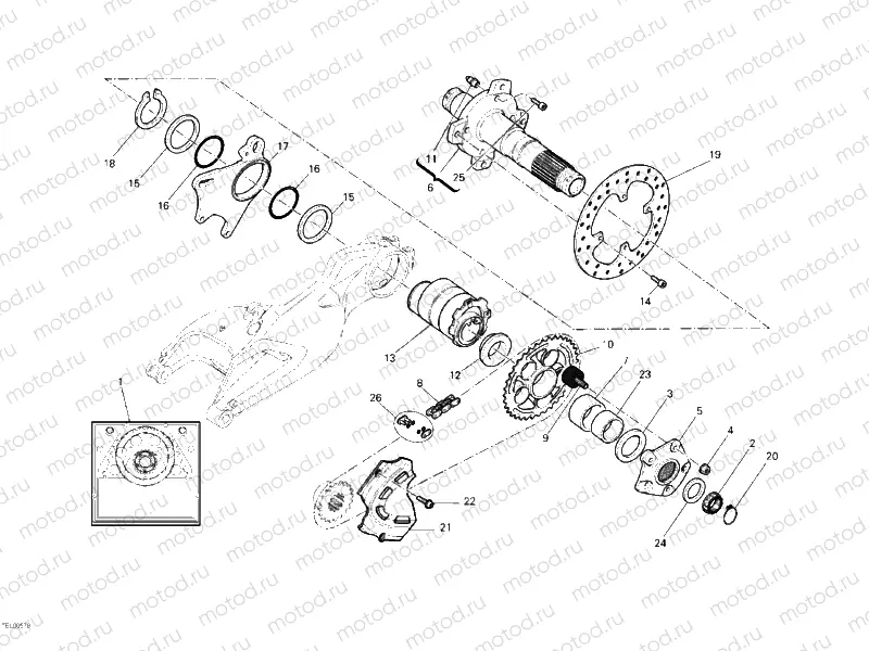 REAR WHEEL SPINDLE » REAR WHEEL