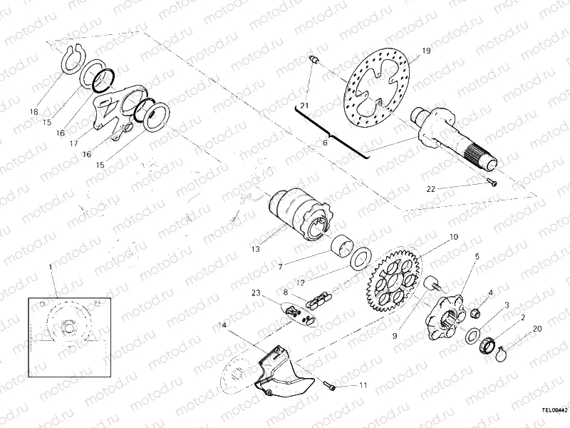 REAR WHEEL SPINDLE » REAR WHEEL
